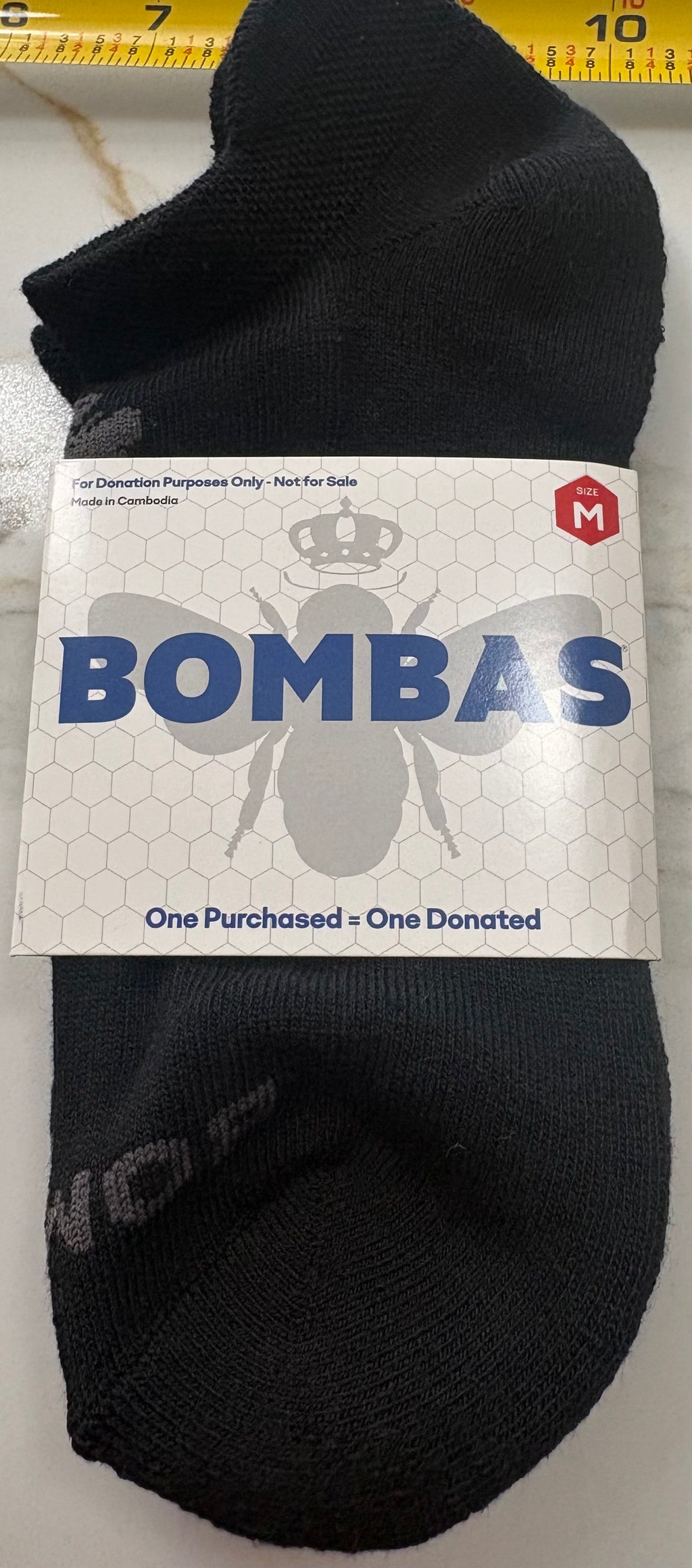 New Bombas Black Ankle Socks – Men’s/Women’s Medium, Cushioned Footbed & Honeycomb Arch Support