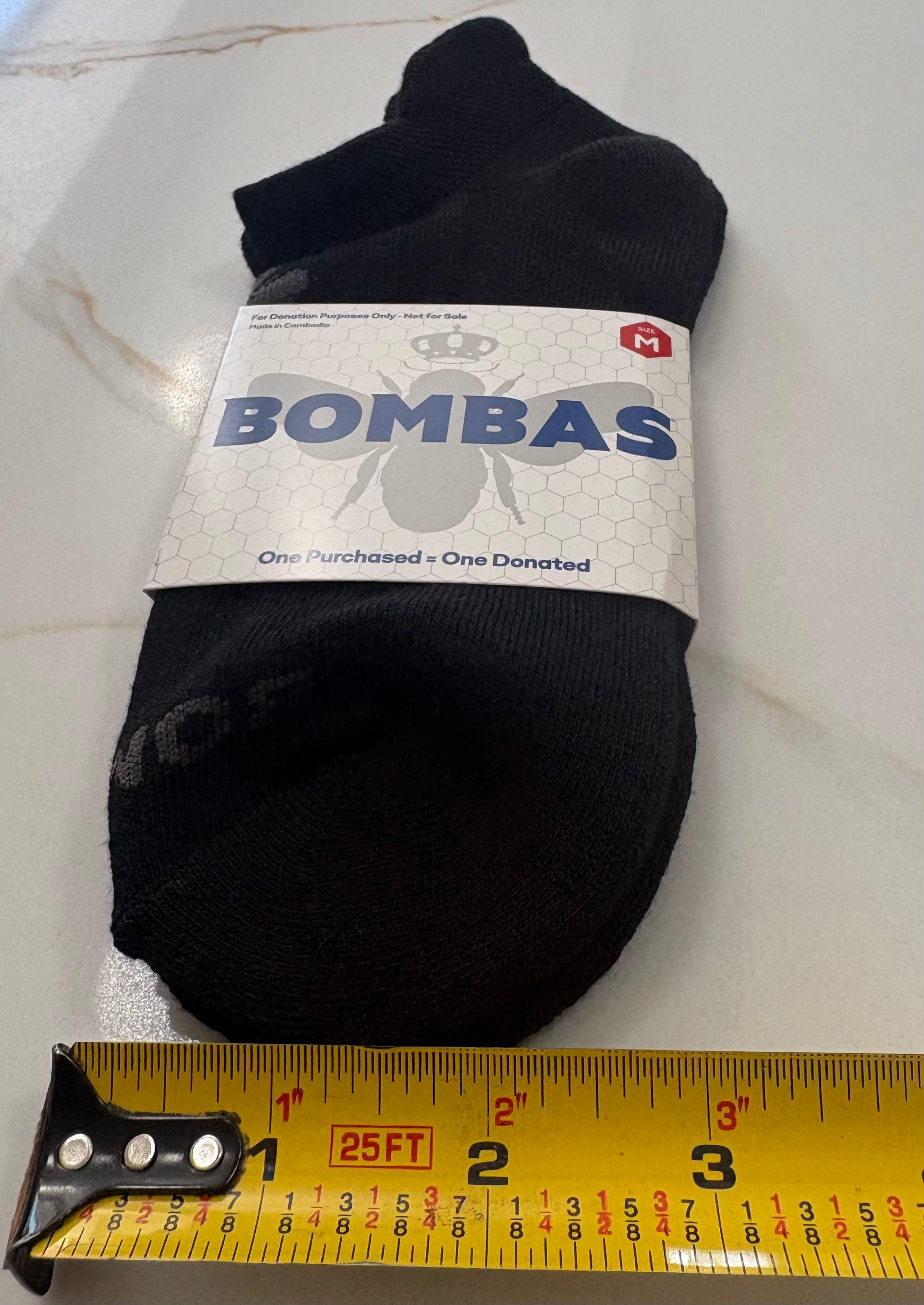 New Bombas Black Ankle Socks – Men’s/Women’s Medium, Cushioned Footbed & Honeycomb Arch Support