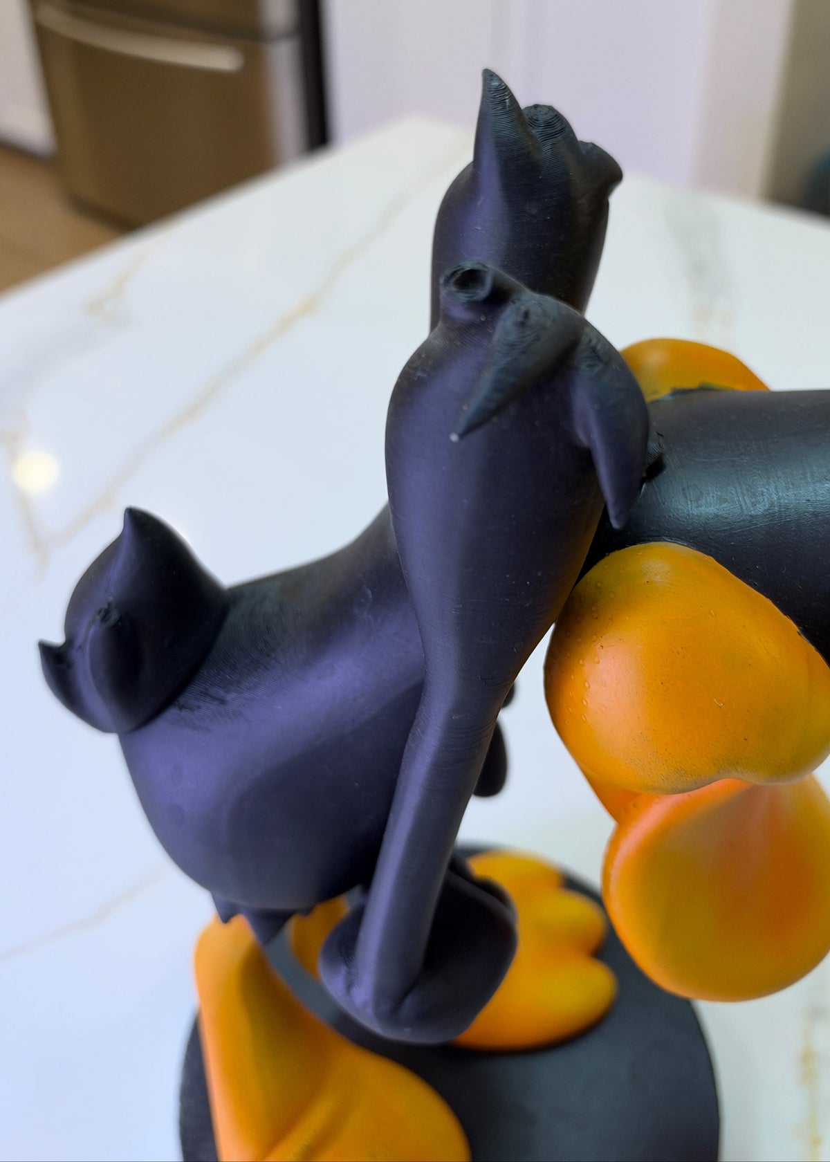 Daffy Duck 14” Hand-Painted 3D-Printed Resin Statue | Looney Tunes Fan Art | Warner Bros. Inspired Cartoon Decor