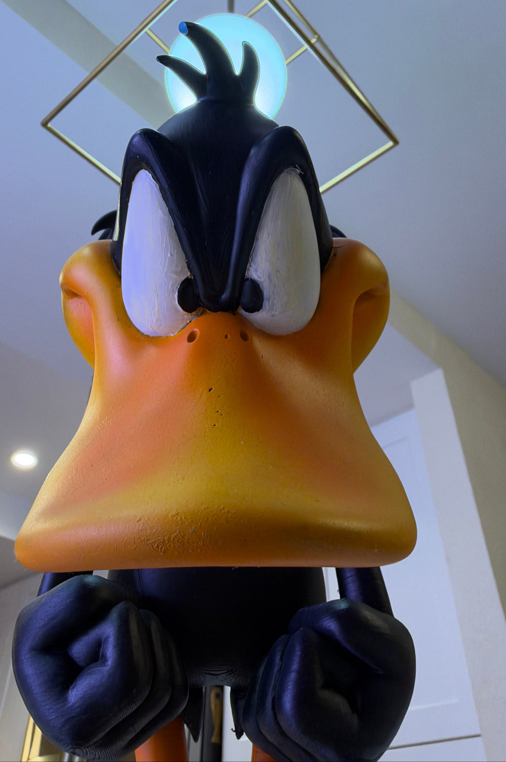 Daffy Duck 14” Hand-Painted 3D-Printed Resin Statue | Looney Tunes Fan Art | Warner Bros. Inspired Cartoon Decor
