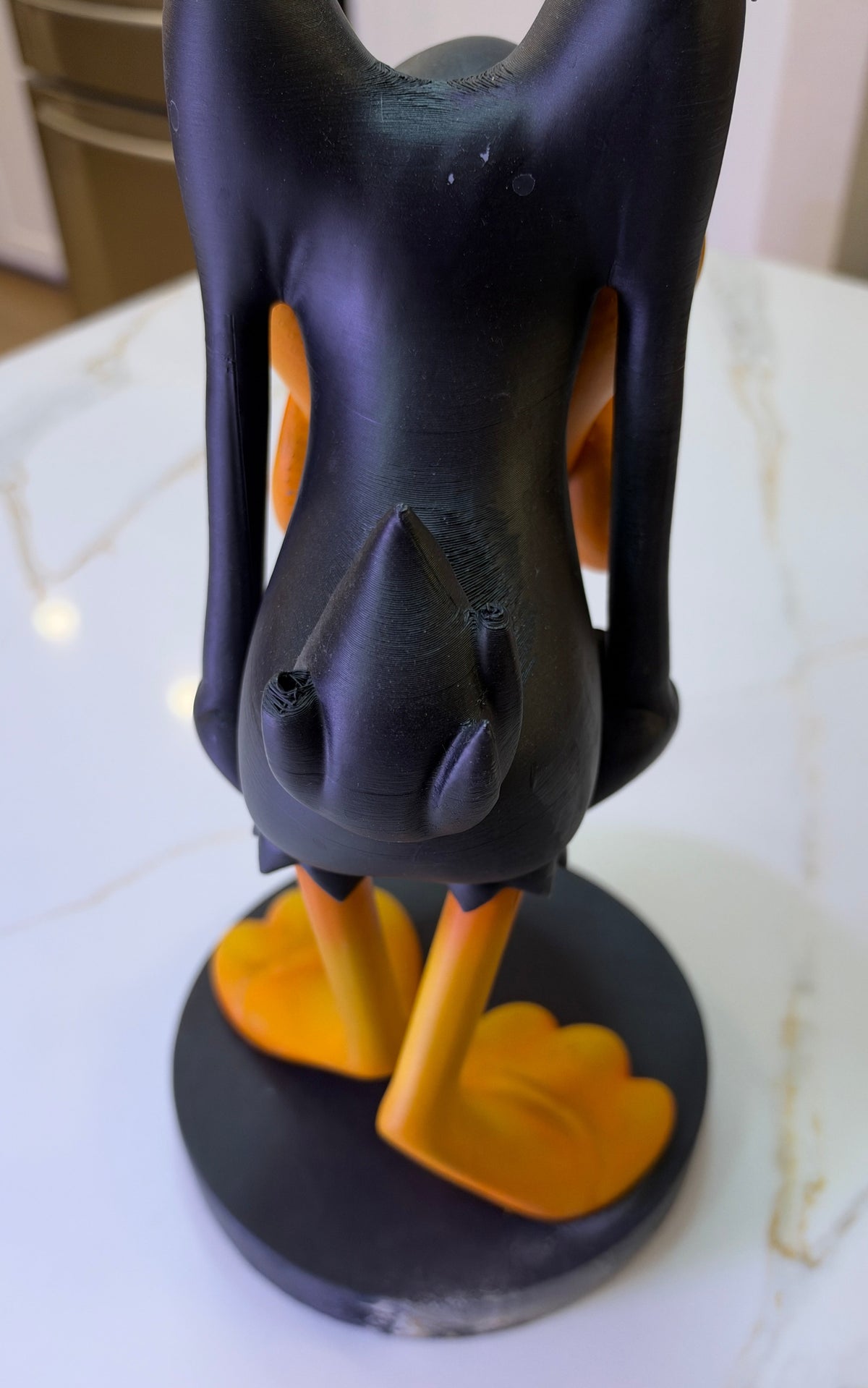 Daffy Duck 14” Hand-Painted 3D-Printed Resin Statue | Looney Tunes Fan Art | Warner Bros. Inspired Cartoon Decor