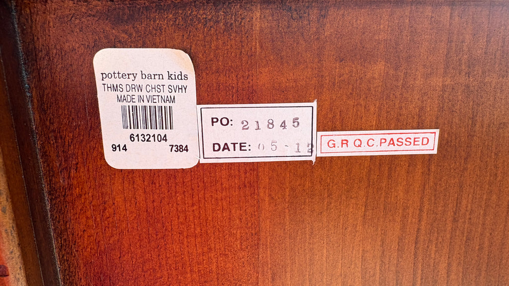 Pottery Barn Kids Thomas Dresser – Rustic Solid Wood Drawer Chest with Beadboard Panels