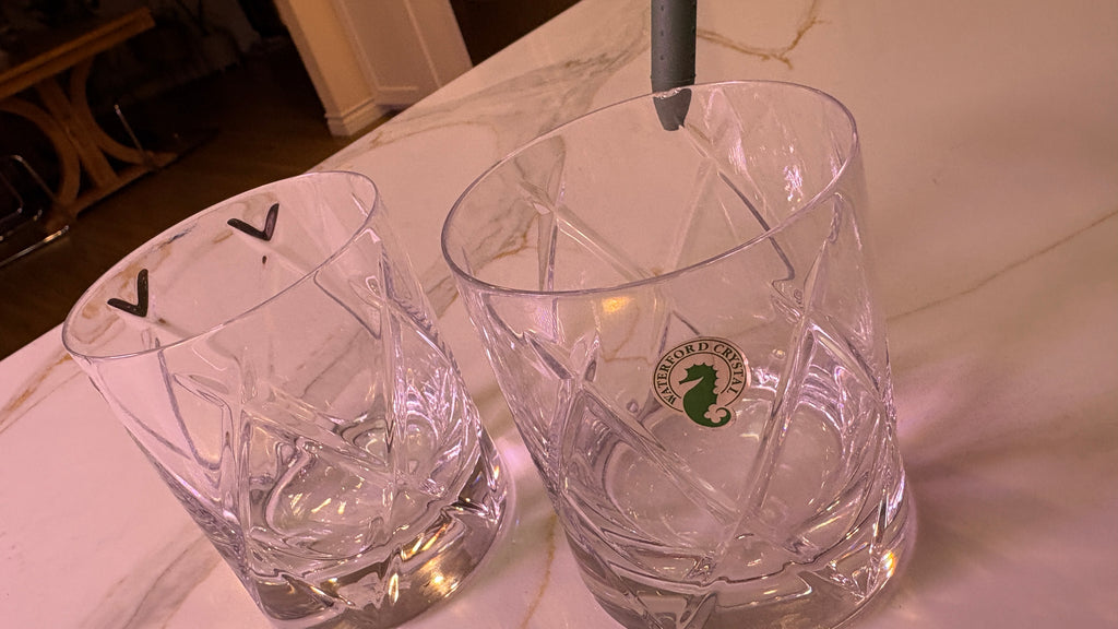 New Waterford Short Stories Olann Double Old Fashioned Crystal Tumblers | Set of 2 in Signature Box