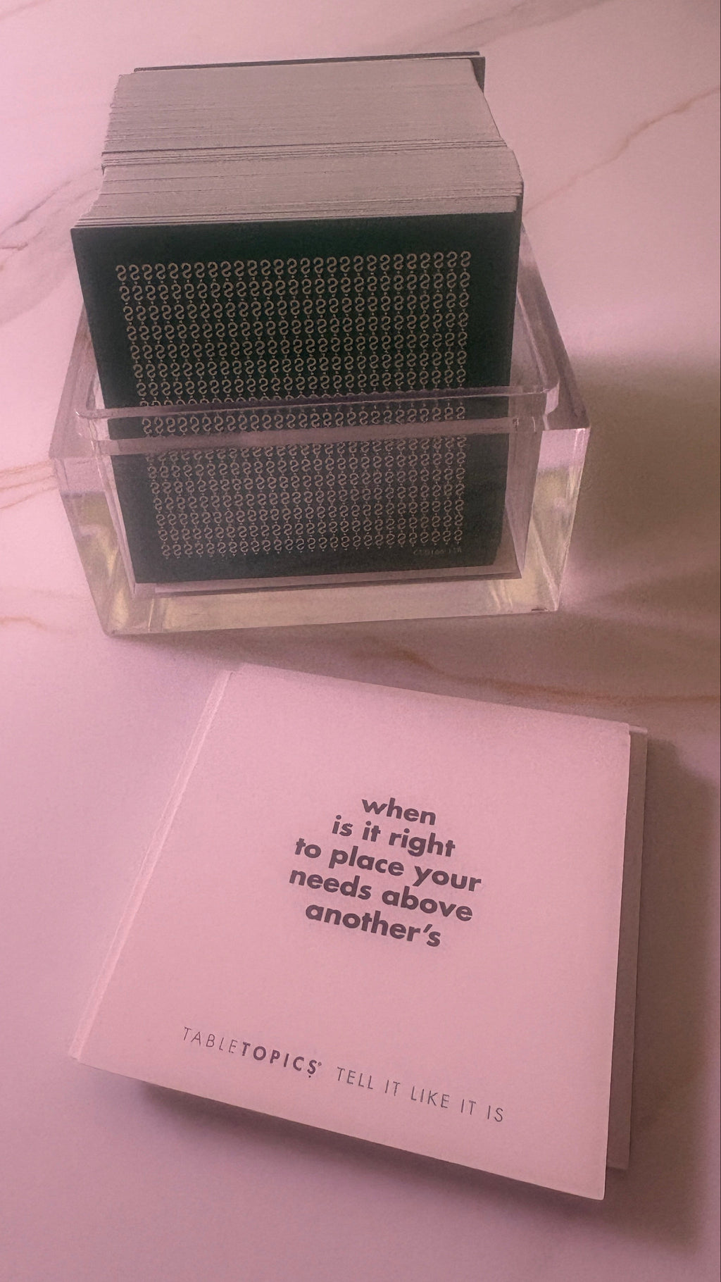 TableTopics "Tell It Like It Is" Conversation Starter Card Game - 135 Questions