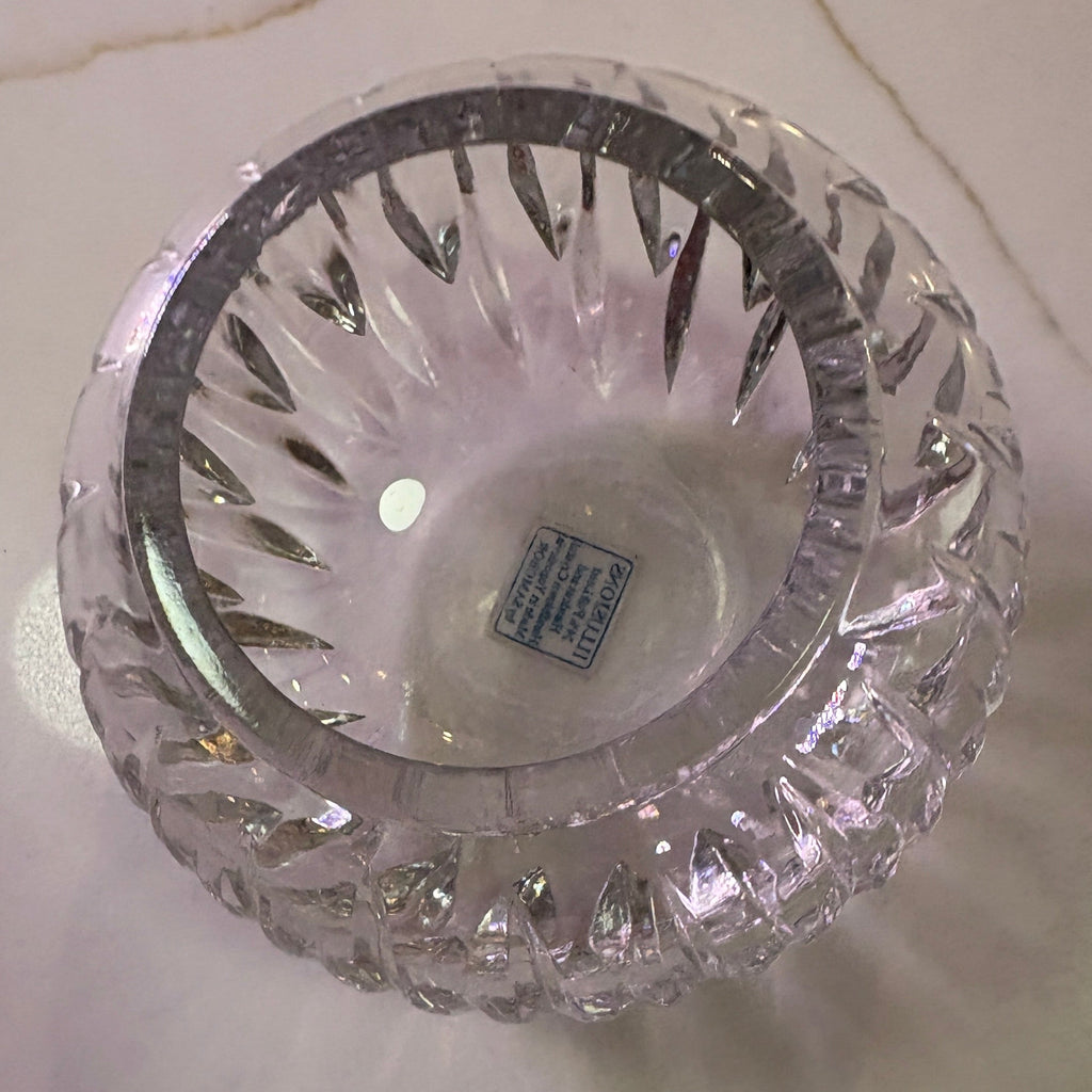 Ceskci Bohemian like Lead Crystal Hand Cut Bowl Vase Centerpiece Candleholder 3”H x 3.5"W - mini decorative - Hand-Cut Crystal produced by Kristal Samobor Votive