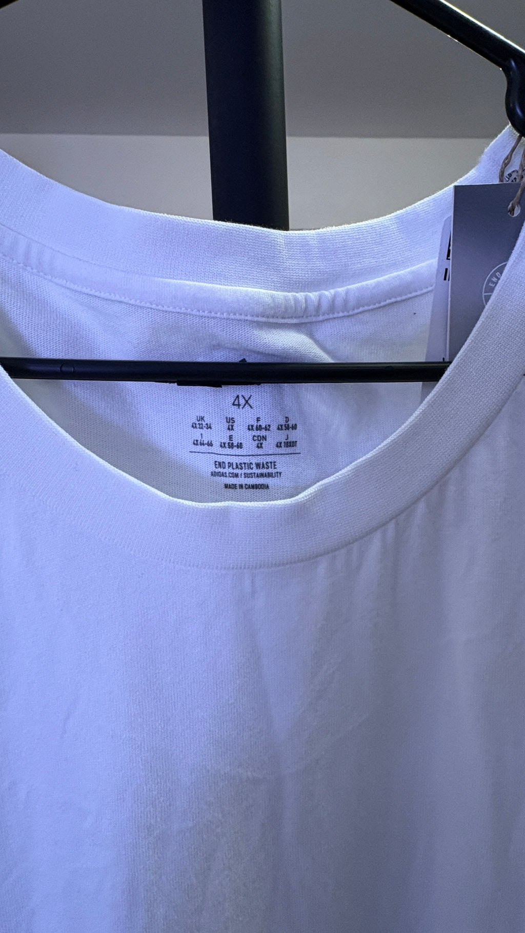 New Adidas Men’s Essentials 3-Stripes Single Jersey or Ladies Boyfriend Tee Dress - unisex - White/Black Plus Size 4X