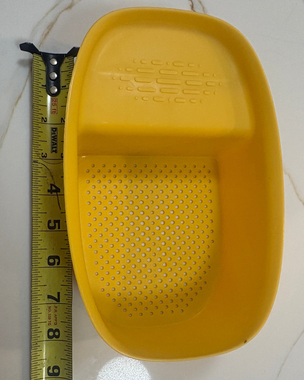 Bright Yellow Plastic Over-The-Sink Strainer Basket & Multifunctional Storage Caddy