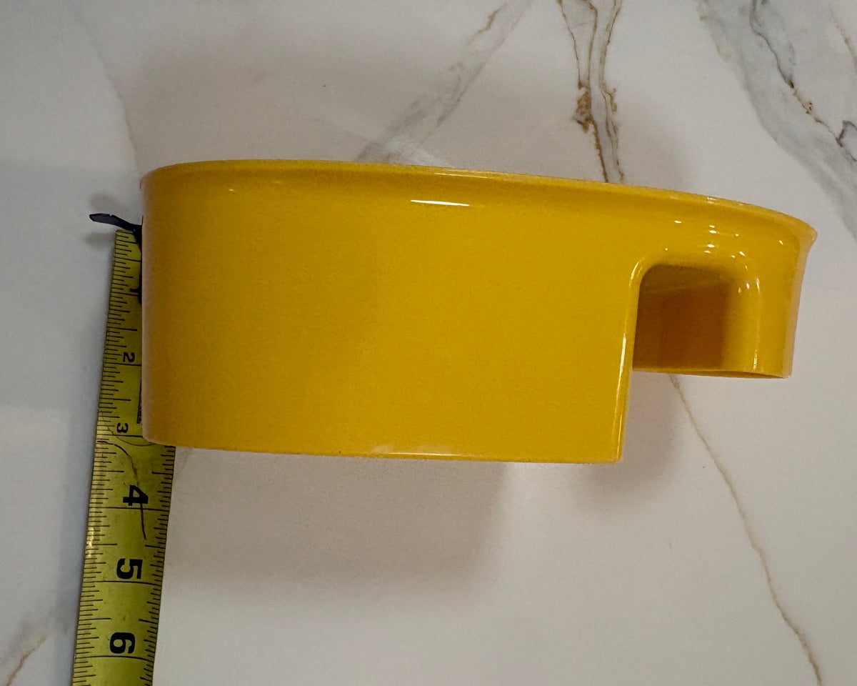 Bright Yellow Plastic Over-The-Sink Strainer Basket & Multifunctional Storage Caddy