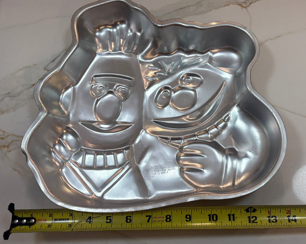 Wilton Bert and Ernie Aluminum Character Cake Pan - Sesame Street Baking Mold #502-7423