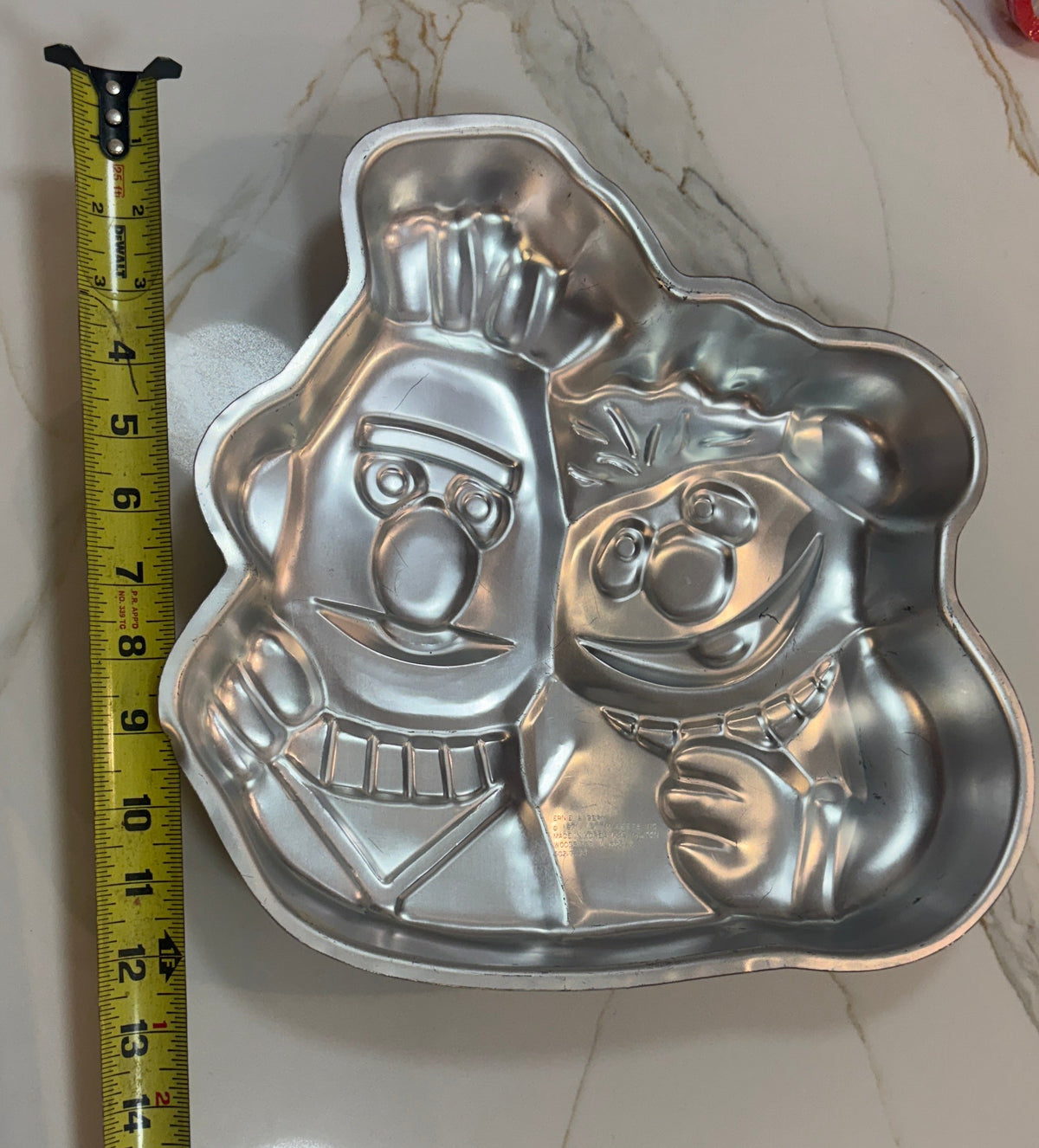 Wilton Bert and Ernie Aluminum Character Cake Pan - Sesame Street Baking Mold #502-7423