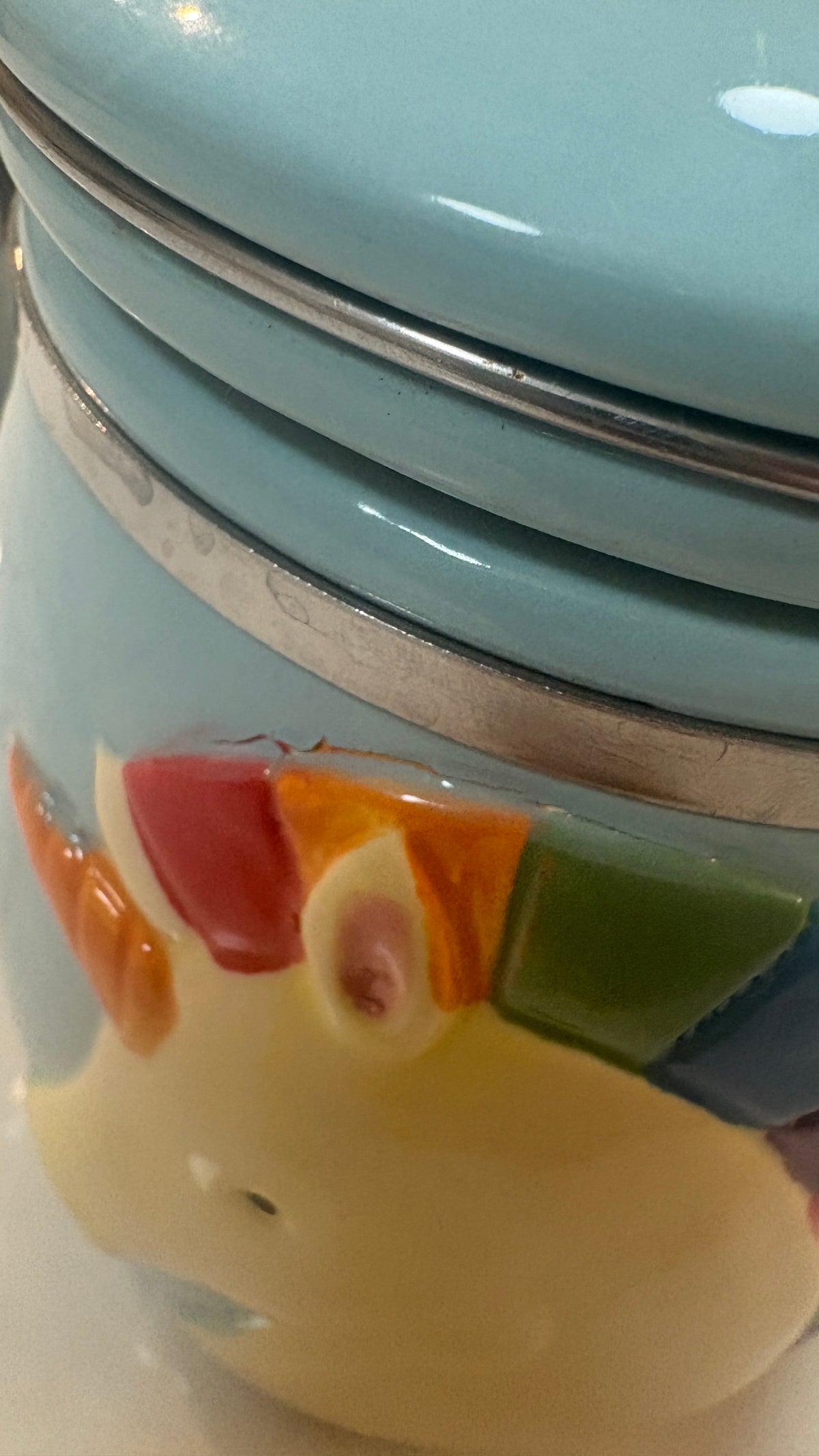 Boston Warehouse Rainbow Unicorn Hinged Ceramic Canister Jar - "Today Will Be Magical"
