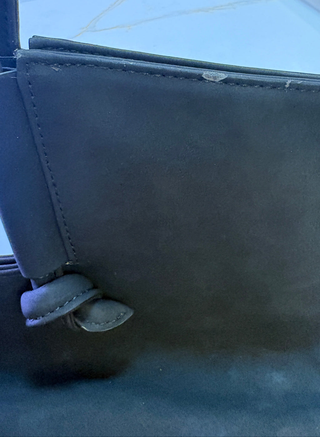 by Anthropologie Matte Black Slouchy Tote Bag with Detachable Pouch Set