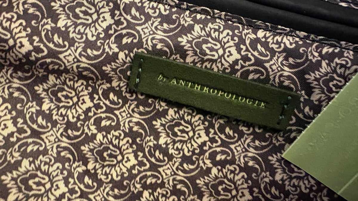 by Anthropologie Matte Black Slouchy Tote Bag with Detachable Pouch Set