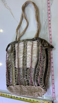 New En Shalla Open Weave Metallic Gold Tote with Star Pouch & Dust Bag