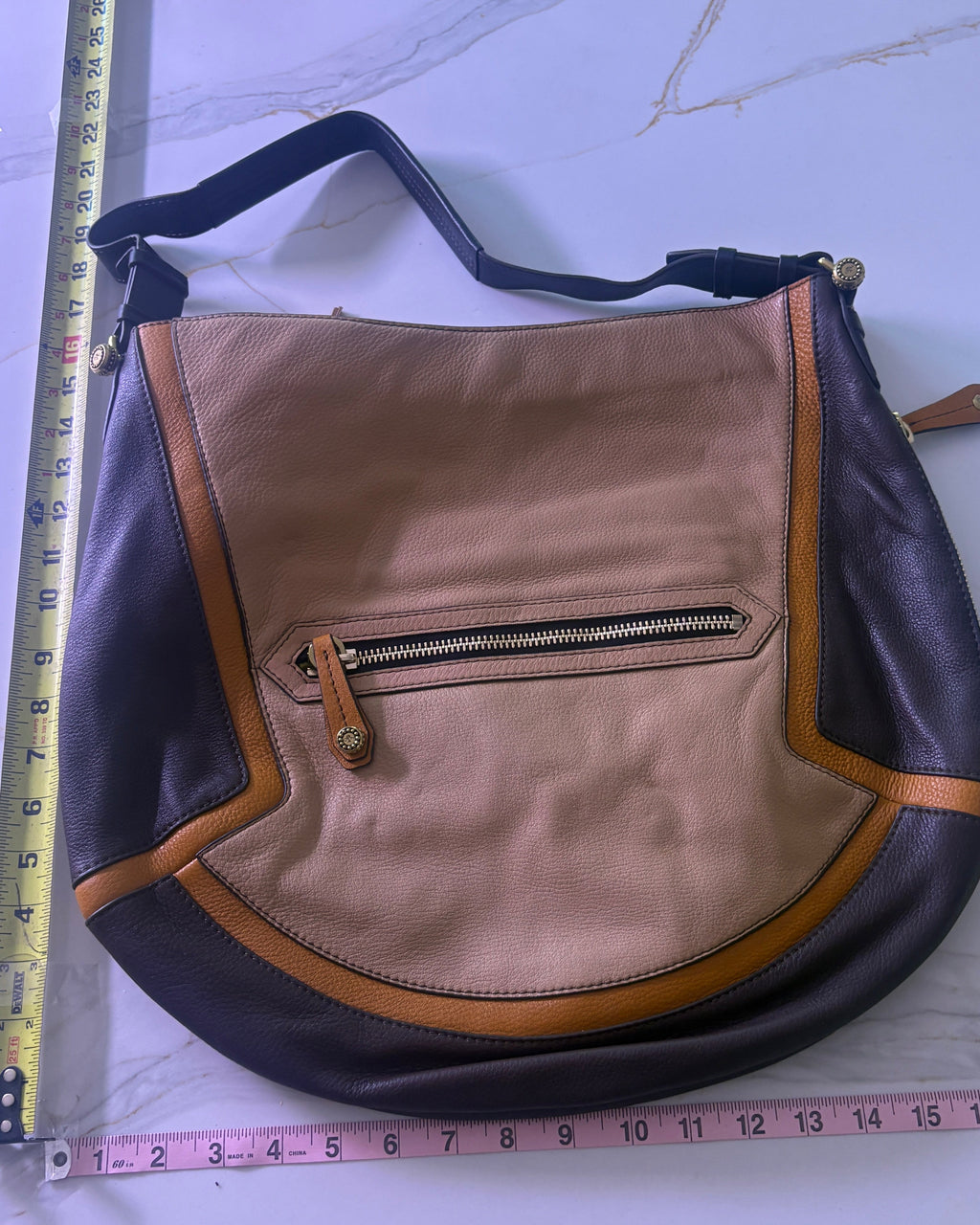 New ORYANY Colorblock Pebble Textured Hobo Shoulder Bag