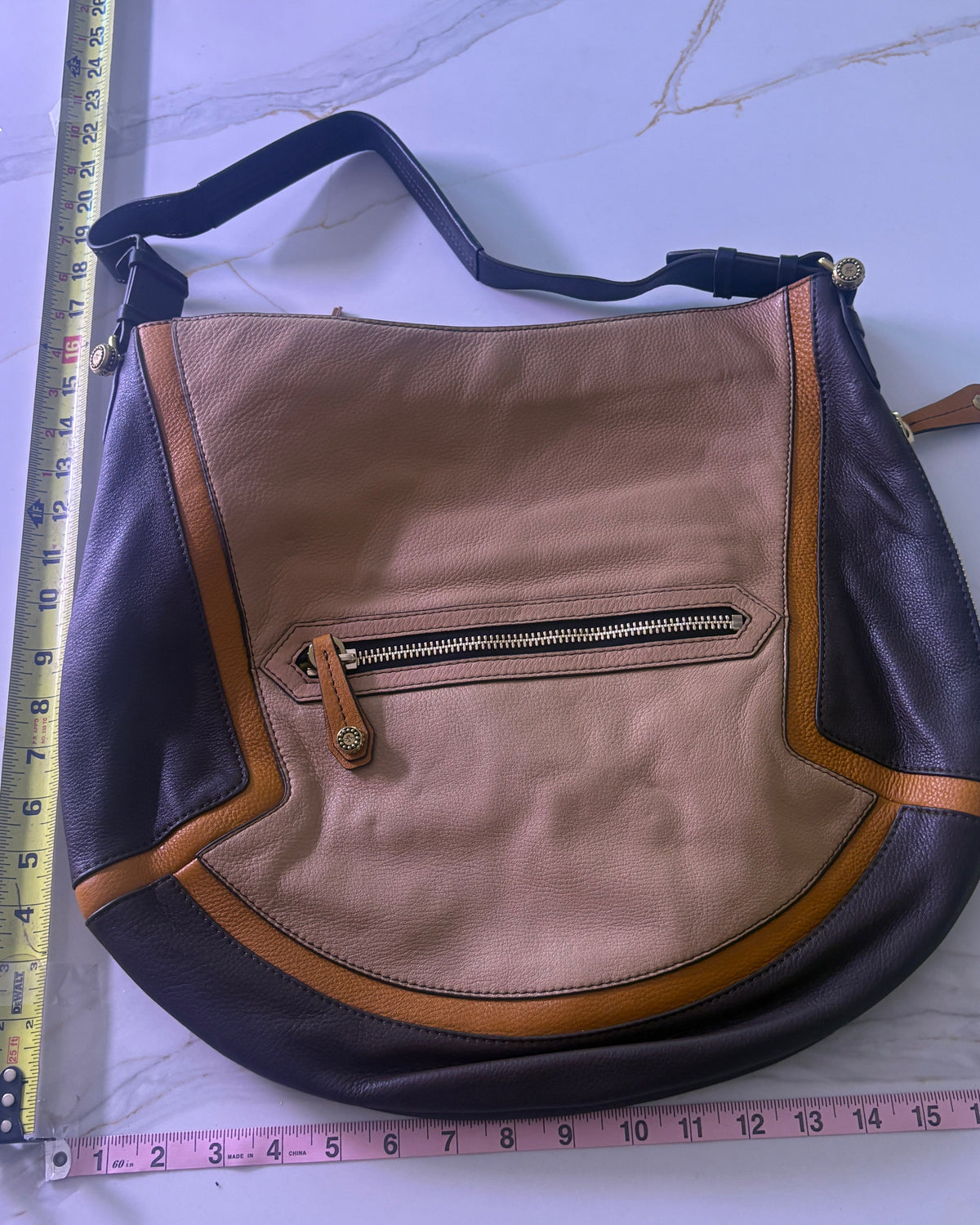 New ORYANY Colorblock Pebble Textured Hobo Shoulder Bag