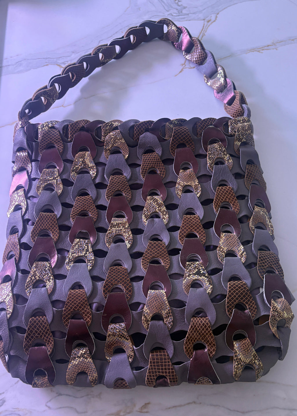 New by Anthropologie Interlocking Loop Link Hobo Shoulder Bag