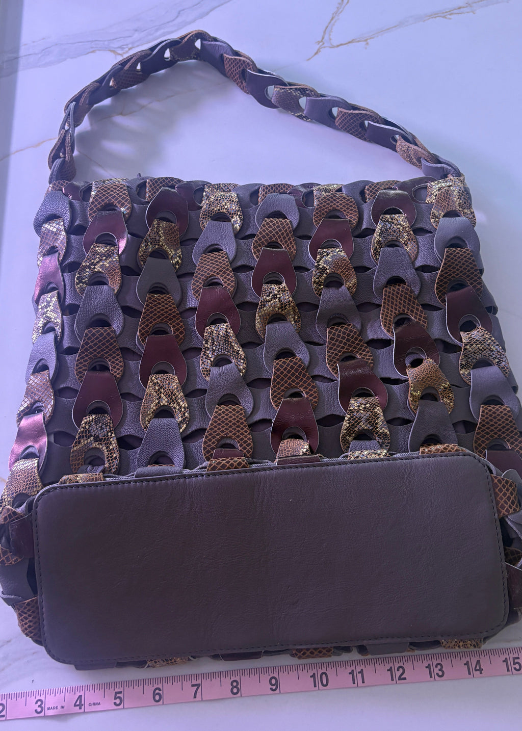 New by Anthropologie Interlocking Loop Link Hobo Shoulder Bag