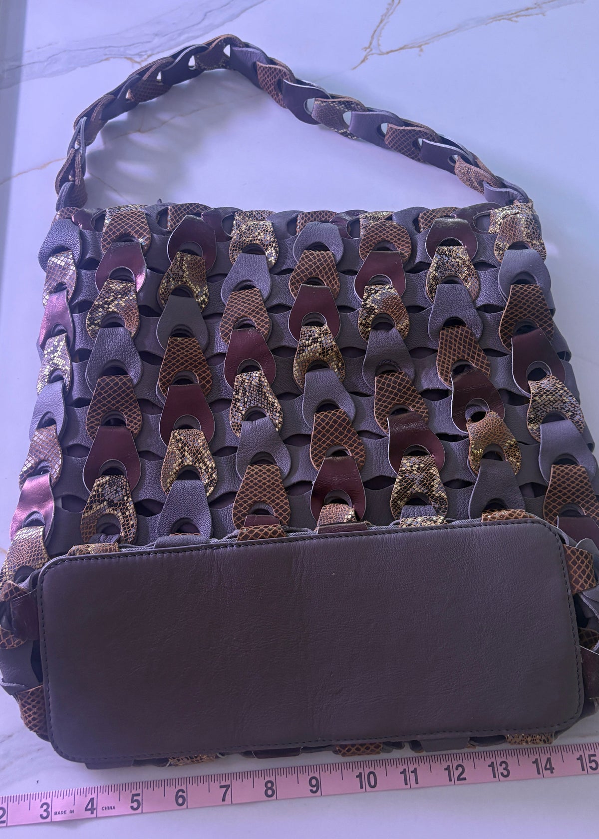New by Anthropologie Interlocking Loop Link Hobo Shoulder Bag