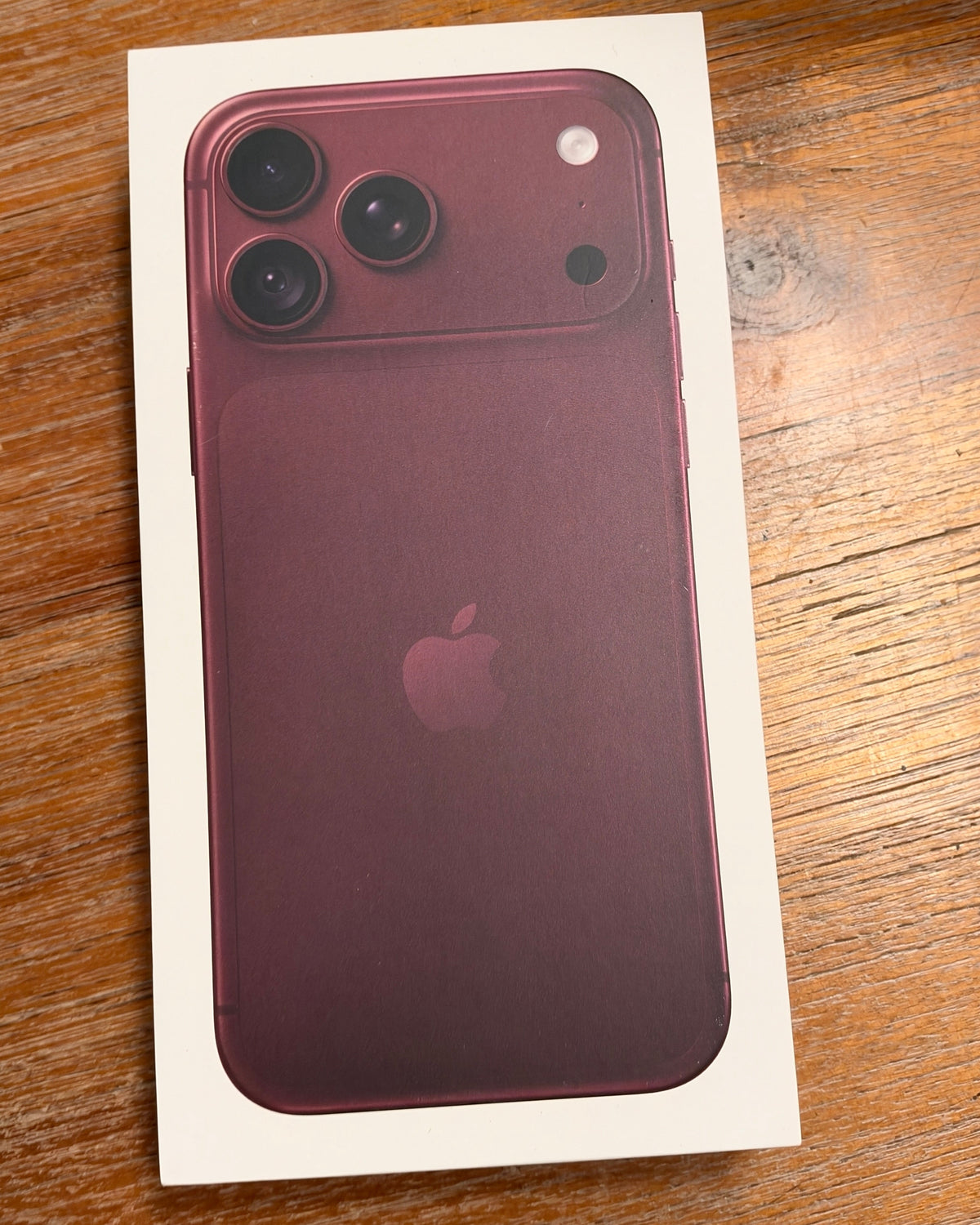 Official OEM Apple iPhone 18 Pro Max Retail Packaging Box Only - Burgundy