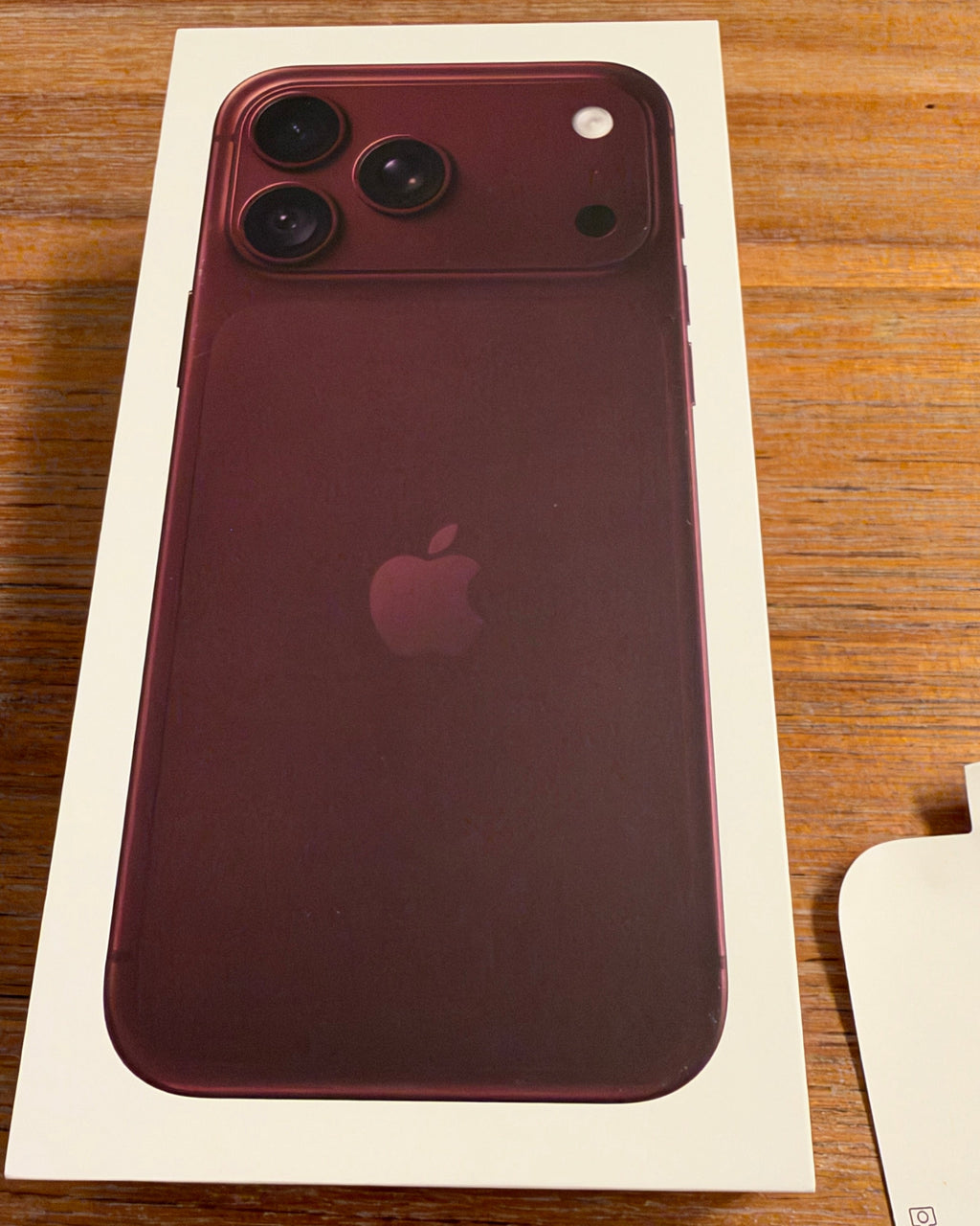 Official OEM Apple iPhone 18 Pro Max Retail Packaging Box Only - Burgundy