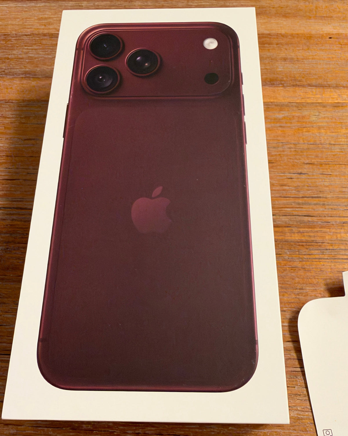 Official OEM Apple iPhone 18 Pro Max Retail Packaging Box Only - Burgundy
