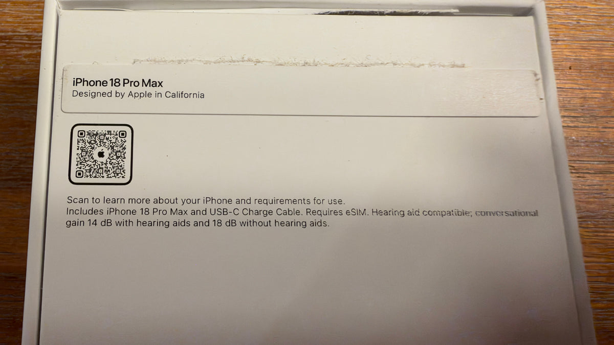 Official OEM Apple iPhone 18 Pro Max Retail Packaging Box Only - Burgundy
