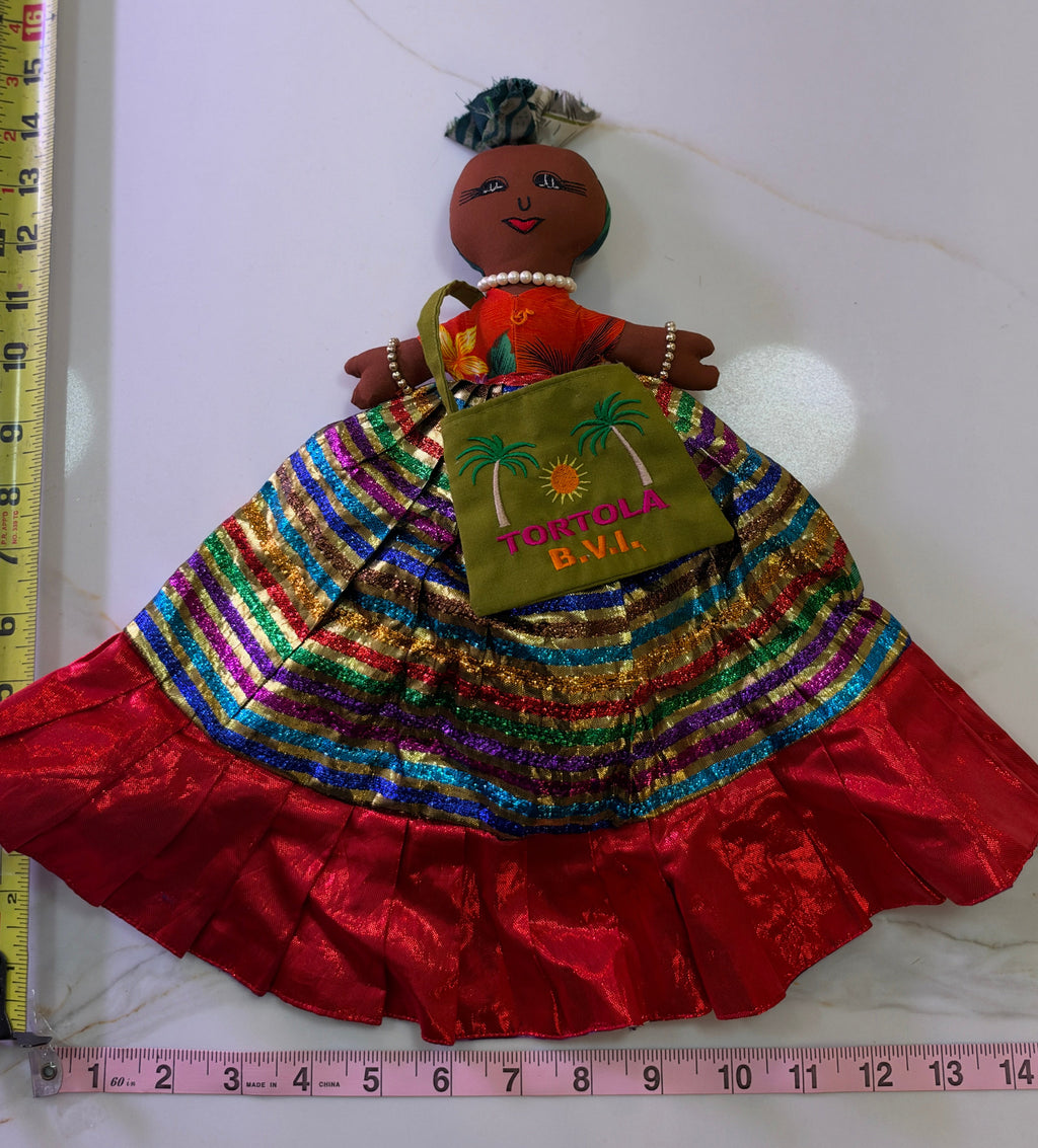Vintage JIJI DOLLS Reversible Caribbean Topsy Turvy Folk Art Doll – Tortola B.V.I. Souvenir