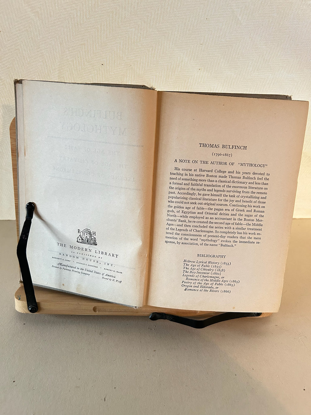 Bulfinch's Mythology – Thomas Bulfinch – Vintage Modern Library Hardcover