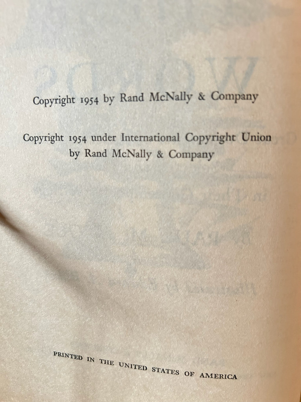 By These Words – Paul M. Angle – 1954 Rand McNally Hardcover