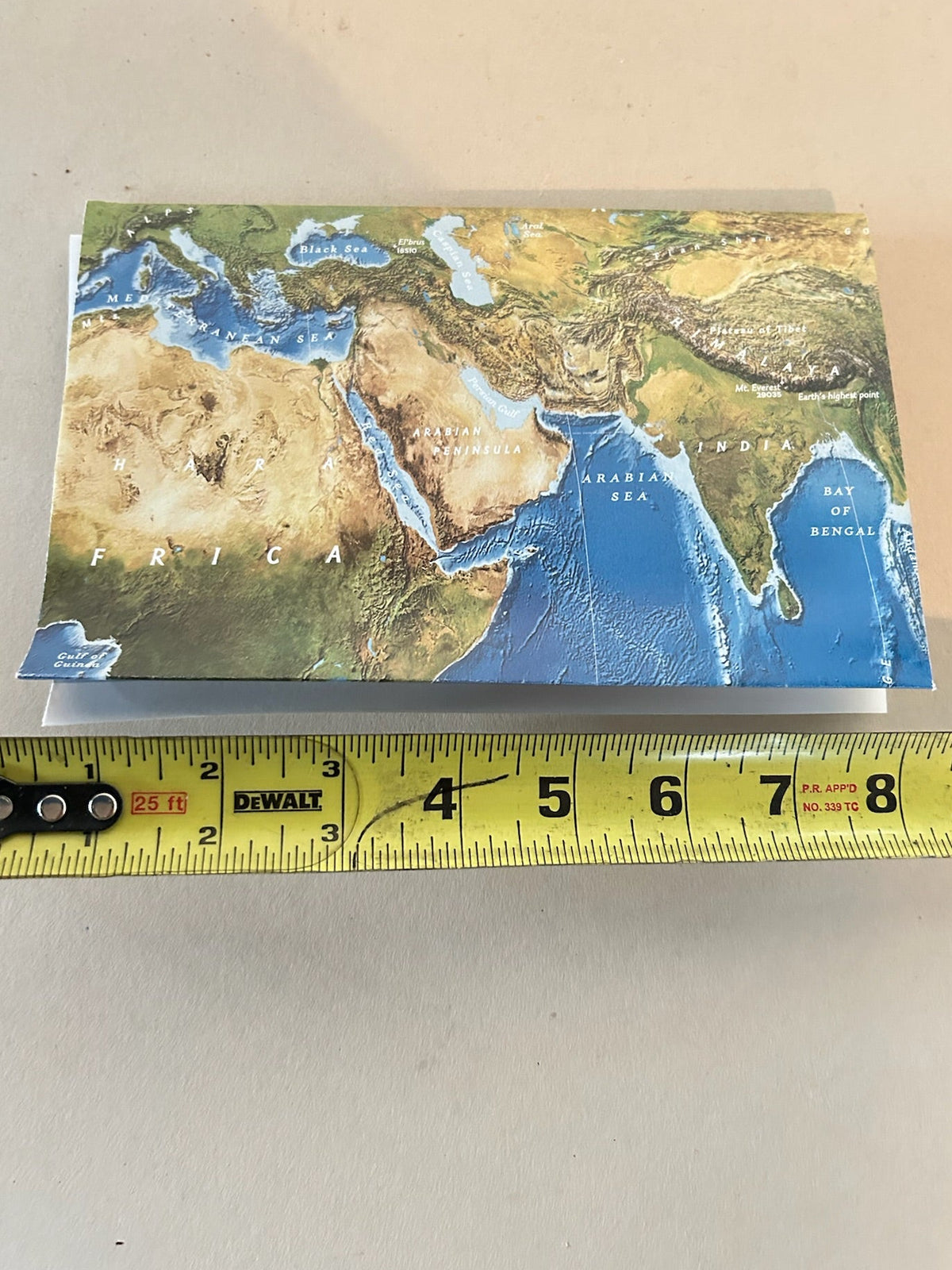 NOS National Geographic The World Satellite Folded World Map + Regional Topographical Map