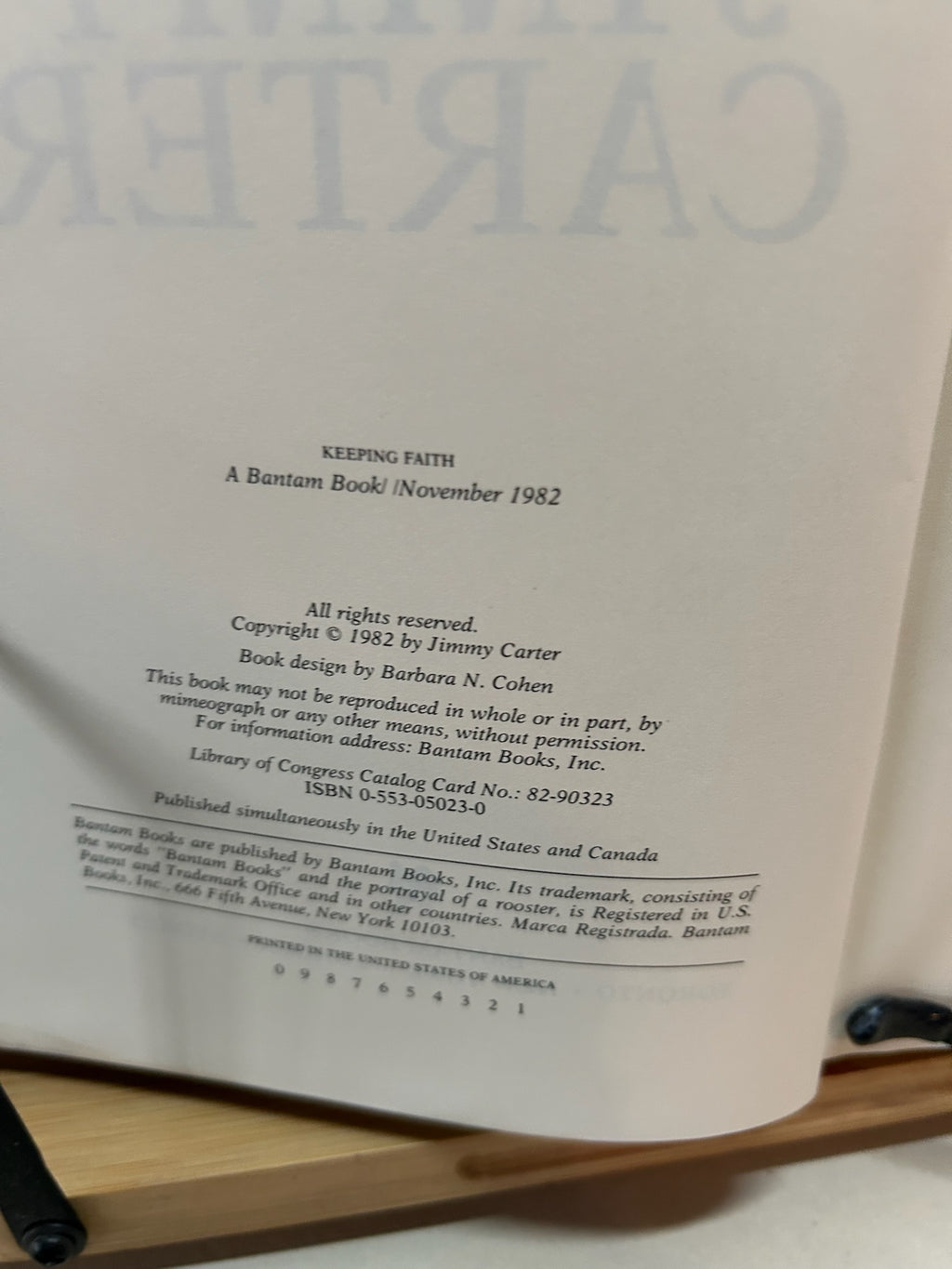 Keeping Faith: Memoirs of a President by Jimmy Carter — 1982 First Edition Hardcover