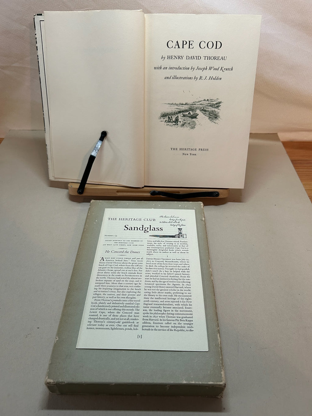 Vintage 1968 Cape Cod by Henry David Thoreau | Heritage Press Hardcover with Slipcase & Sandglass