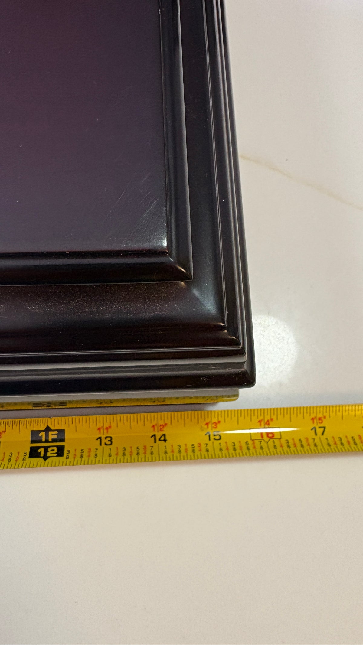 Large Vintage Cherry Wood Jewelry Box - Brass Handle & Removable Velvet Organizer Tray