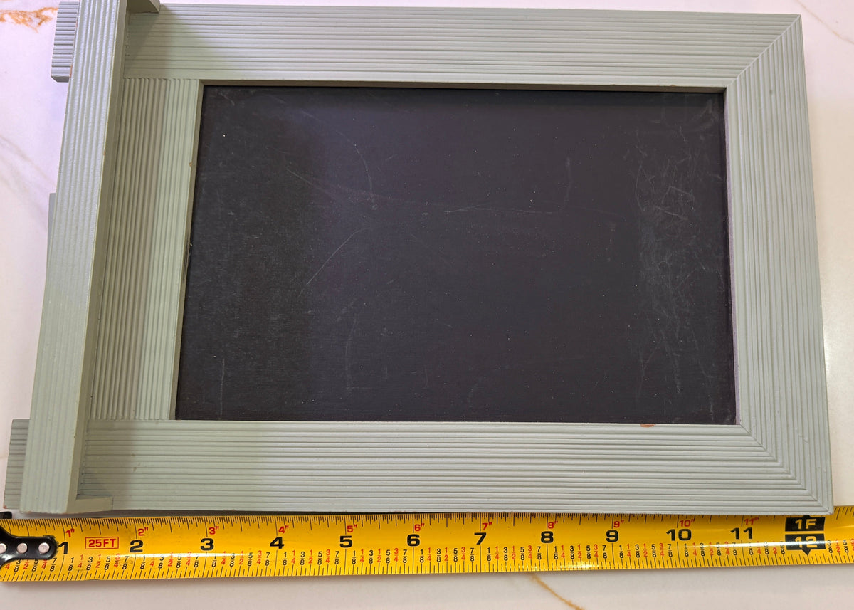 Vintage Style Sage Green Countertop Chalkboard Signs with Chalk Ledges - Pair of 2