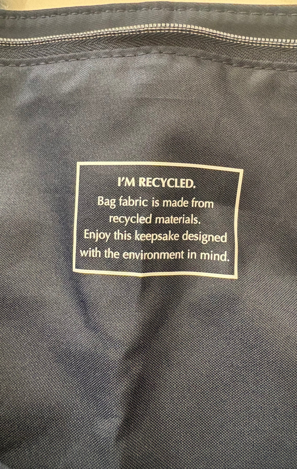 New Estée Lauder Navy Recycled Fabric Tote Bag – Large Shoulder Bag with Gold Hardware & Tassel