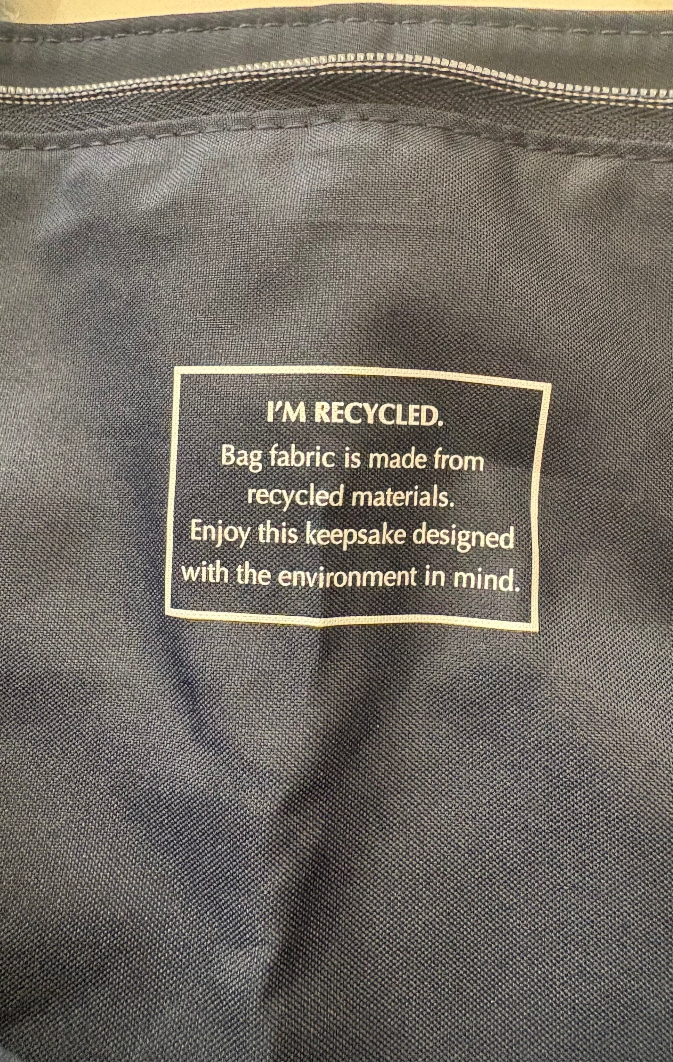 New Estée Lauder Navy Recycled Fabric Tote Bag – Large Shoulder Bag with Gold Hardware & Tassel