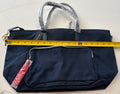 New Estée Lauder Navy Recycled Fabric Tote Bag – Large Shoulder Bag with Gold Hardware & Tassel