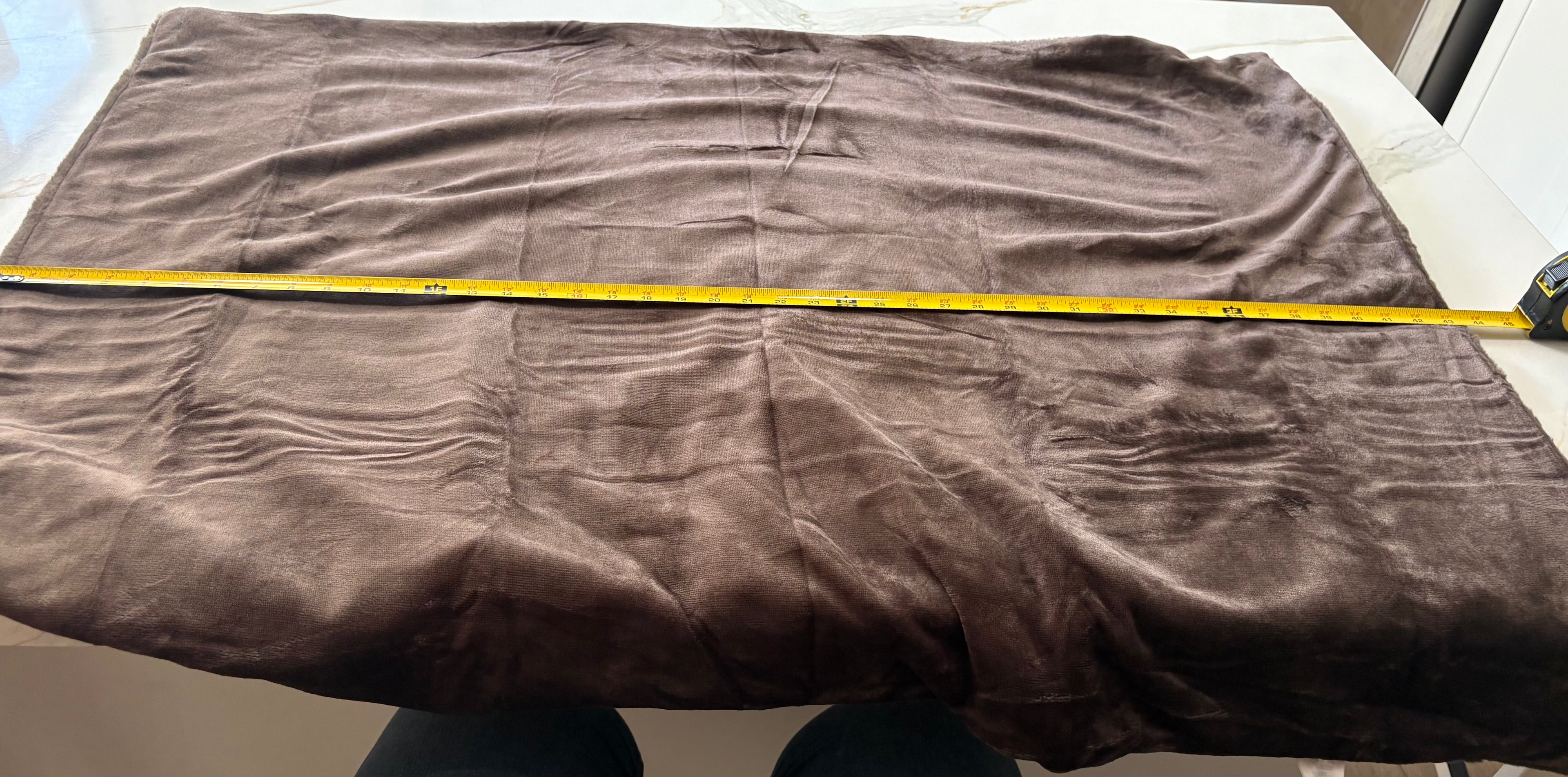 New UnHide Faux Fur Blanket – Brown/Taupe Plush “For Love Not Fur” Throw