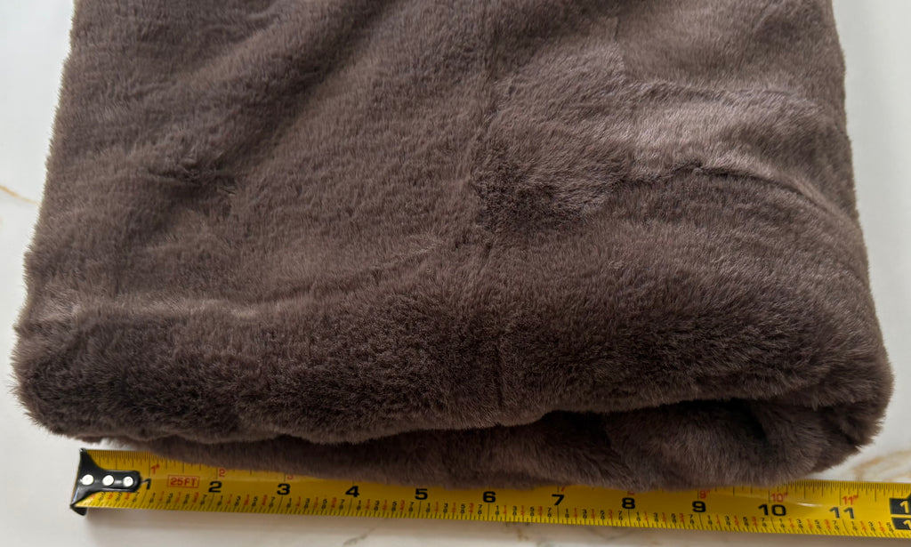 New UnHide Faux Fur Blanket – Brown/Taupe Plush “For Love Not Fur” Throw