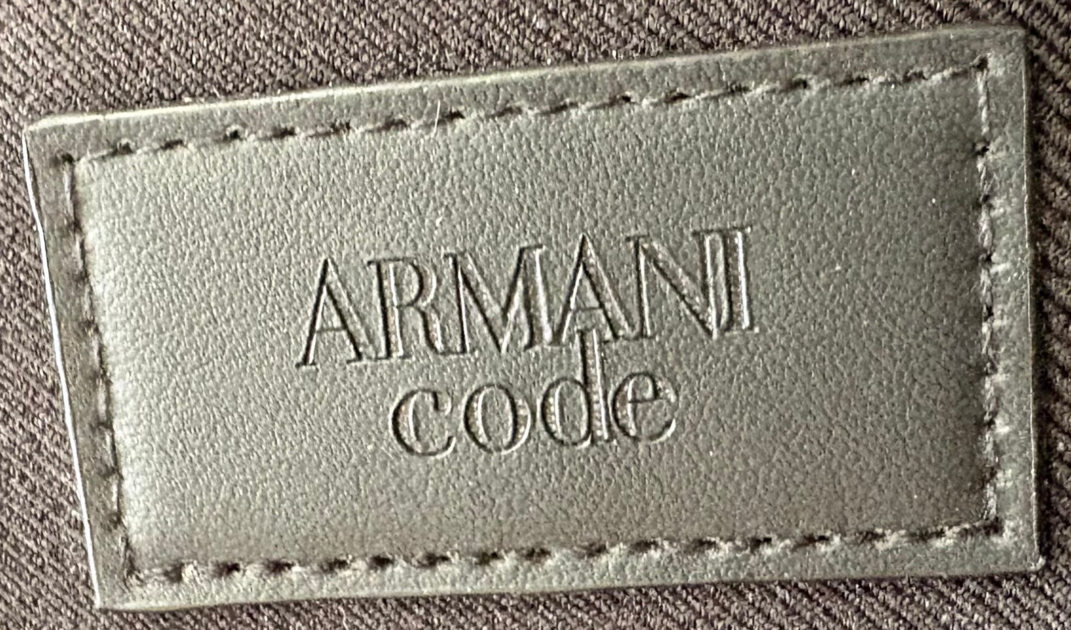 New Giorgio Armani Code Recycled Duffle / Weekender Bag – Black Travel & Gym Bag