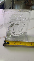 Vintage Pair of New Martinsville Clear Glass Clipper Ship Bookends, Coastal Nautical Office Library Bookshelf Decor - Pair of 2