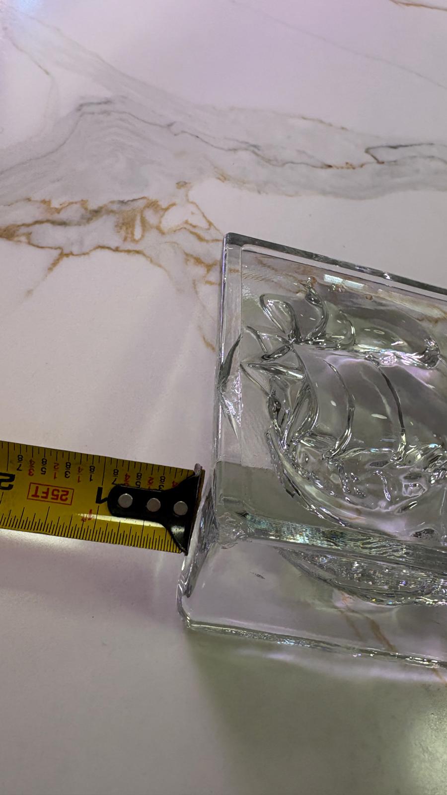 Vintage Pair of New Martinsville Clear Glass Clipper Ship Bookends, Coastal Nautical Office Library Bookshelf Decor - Pair of 2